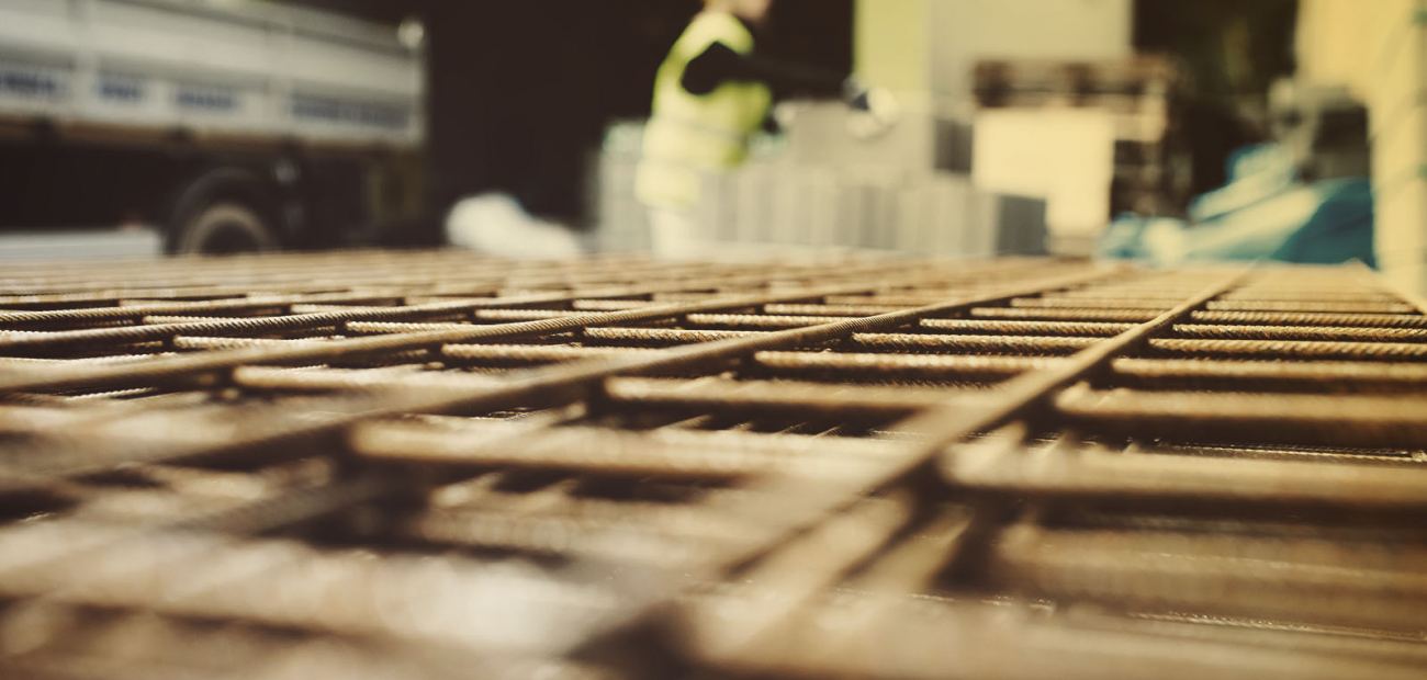 close up of mesh on a Construction project