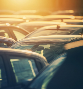 group of cars in a rental facility 