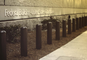 SENTRY Static bollard outside federal building