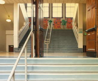 school staircase